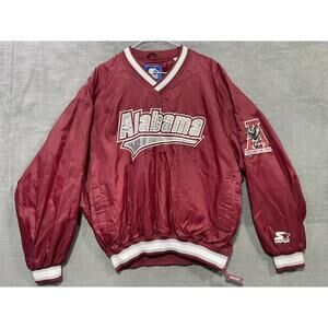 Vintage Alabama Crimson Tide Pullover Team Starter Jacket Windbreaker Size Large